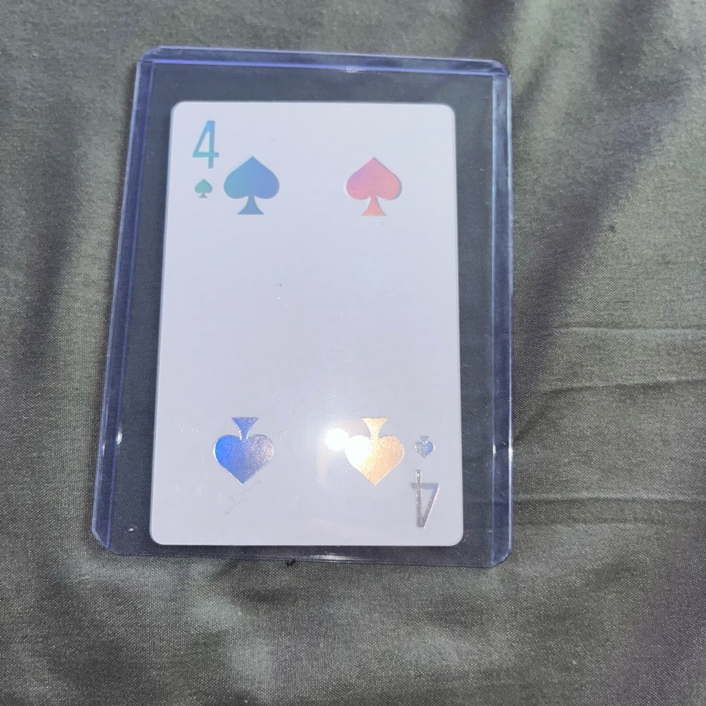 Dior Joy Holographic Playing Card 4 spades